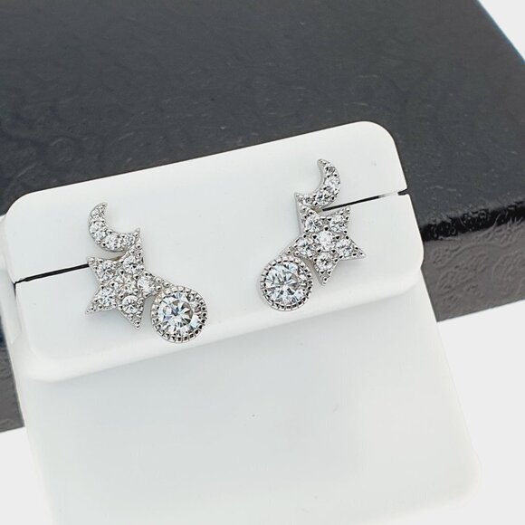 "925 sterling silver luxury CZ earrings for women/girls, Best for gift, RJUS2214 - Picture 5 of 10